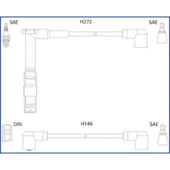 Kit de câbles d'allumage HITACHI 134777