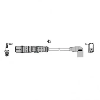 Kit de câbles d'allumage HITACHI 134959