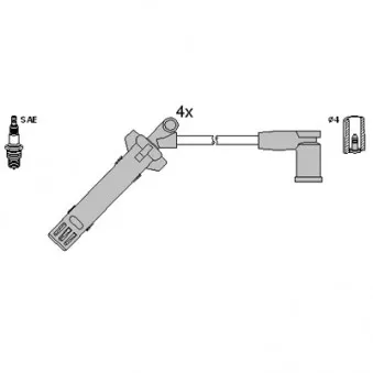 Kit de câbles d'allumage HITACHI 134966