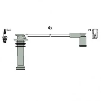 Kit de câbles d'allumage HITACHI 134988