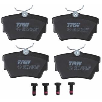 Jeu de 4 plaquettes de frein arrière TRW