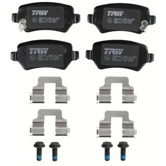 Jeu de 4 plaquettes de frein arrière TRW