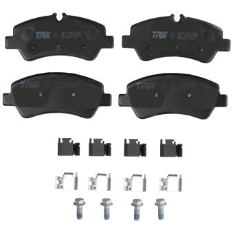 Jeu de 4 plaquettes de frein arrière TRW