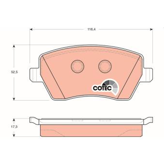 Jeu de 4 plaquettes de frein avant TRW