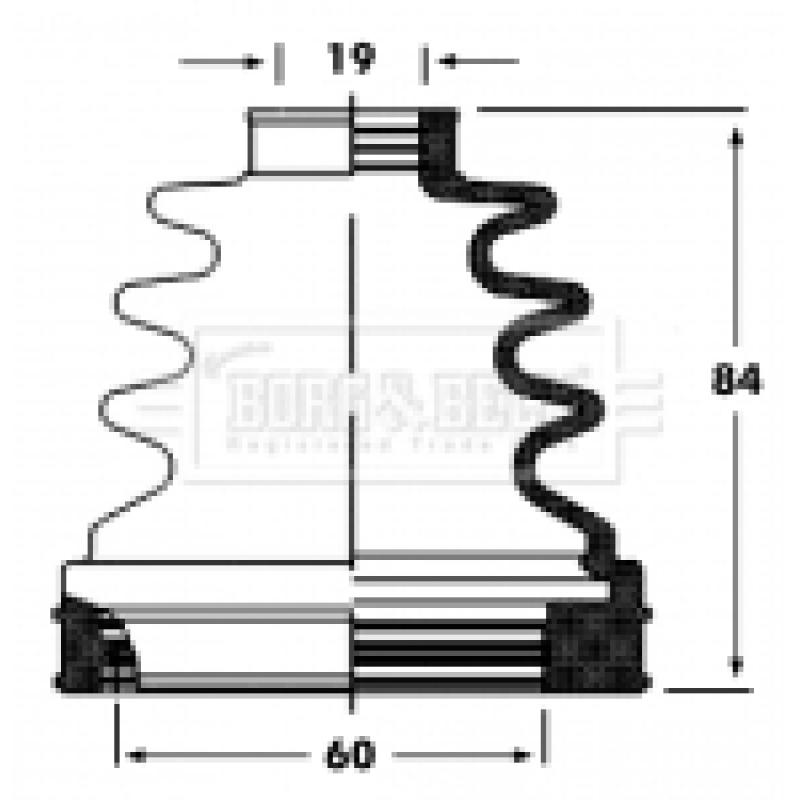 Joint-soufflet, arbre de commande BORG & BECK BCB2800 - Visuel 1