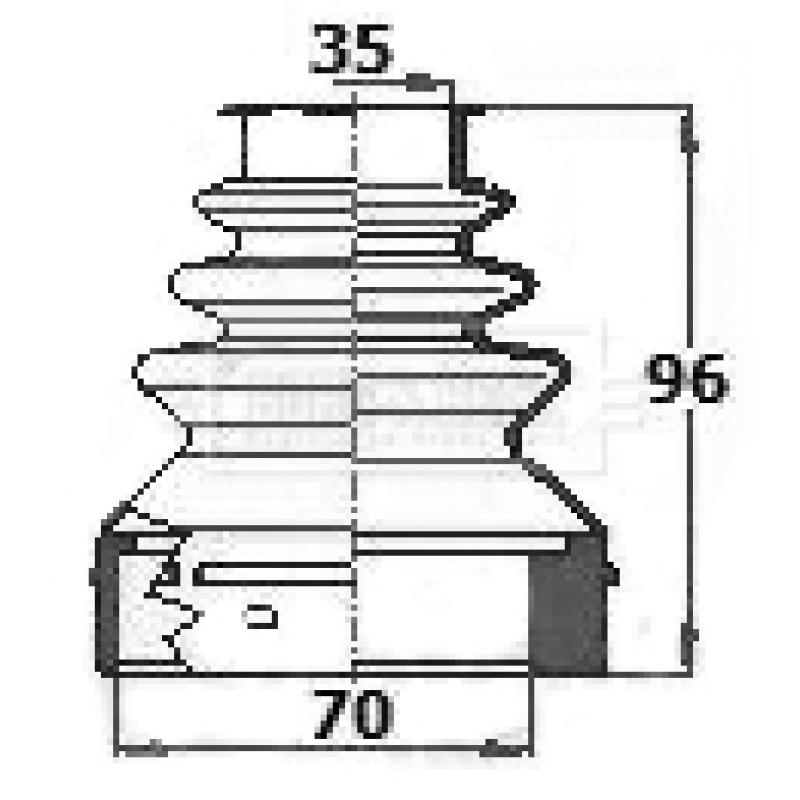 Joint-soufflet, arbre de commande BORG & BECK BCB6141 - Visuel 1