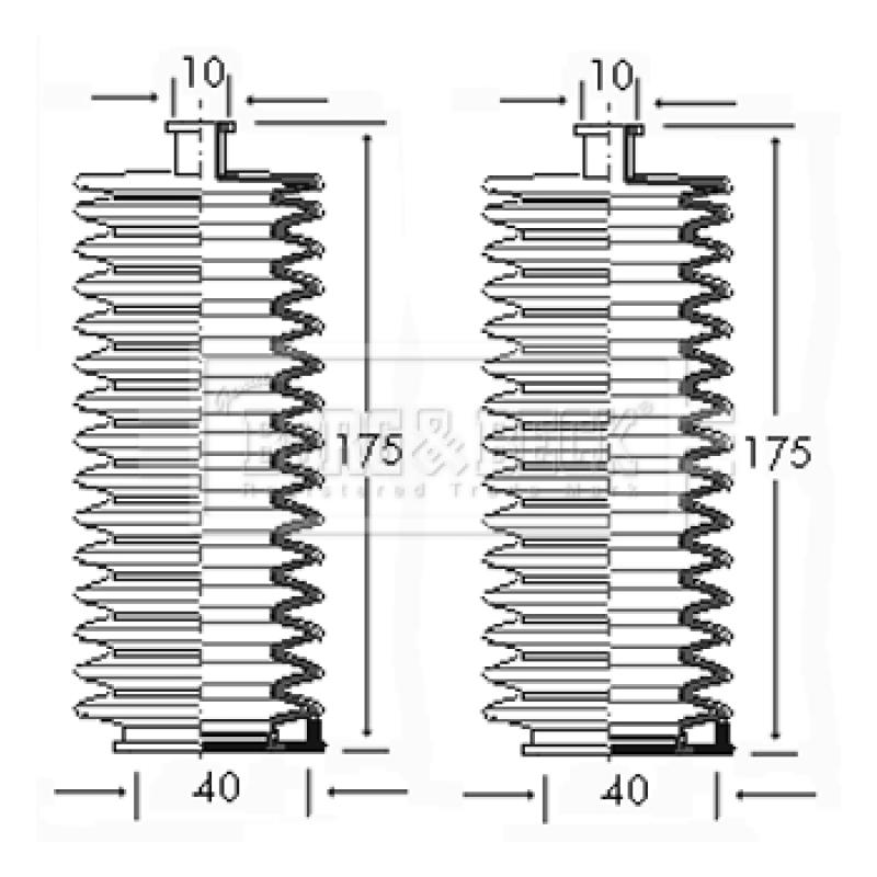 Joint-soufflet, direction BORG & BECK BSG3025 - Visuel 1