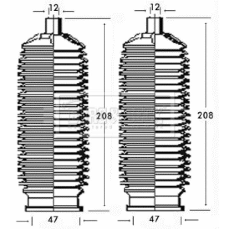Joint-soufflet, direction BORG & BECK BSG3176 - Visuel 1