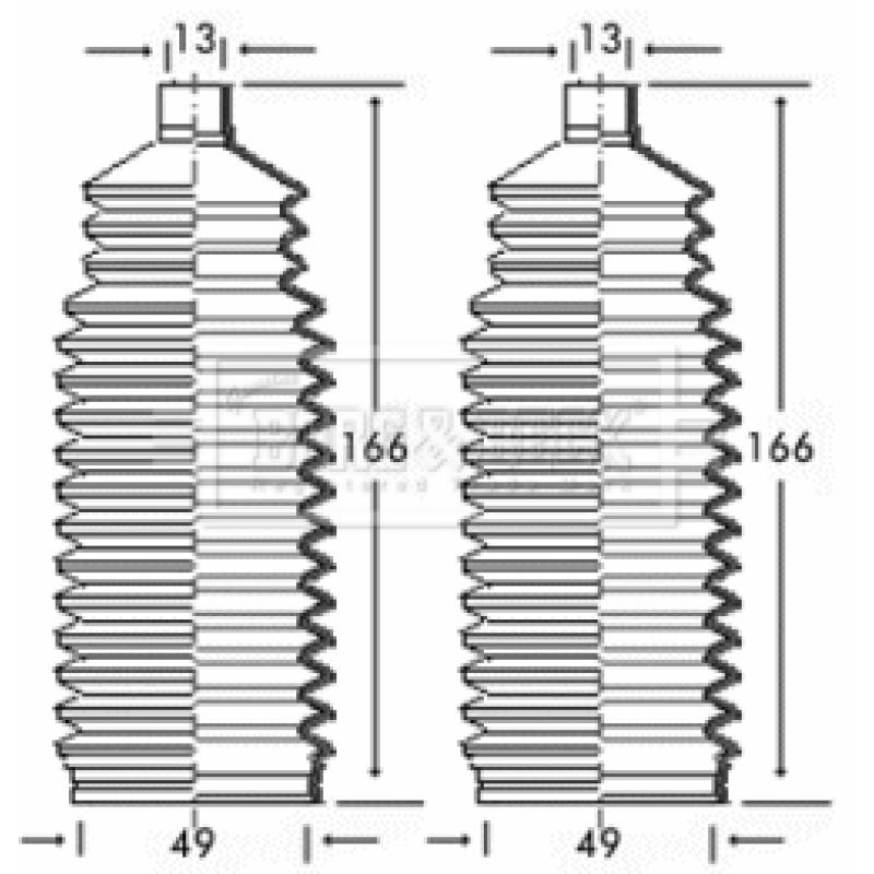 Joint-soufflet, direction BORG & BECK BSG3214 - Visuel 1