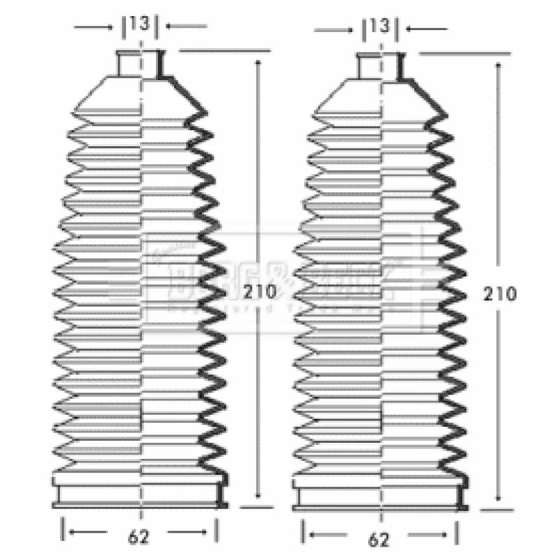 Joint-soufflet, direction BORG & BECK BSG3227 - Visuel 1