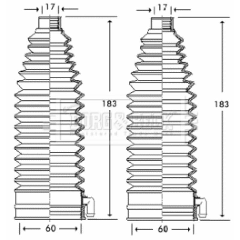 Joint-soufflet, direction BORG & BECK BSG3247 - Visuel 1