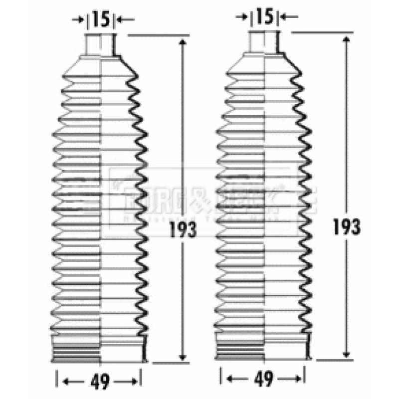 Joint-soufflet, direction BORG & BECK BSG3263 - Visuel 1
