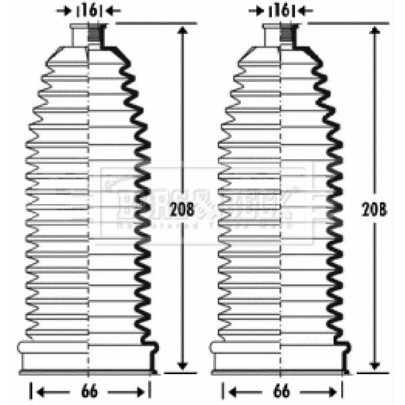 Joint-soufflet, direction BORG & BECK BSG3278 - Visuel 1