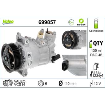 Compresseur, climatisation VALEO 699857