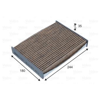 Filtre, air de l'habitacle VALEO 701047