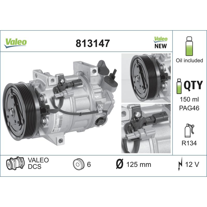 Compresseur, climatisation VALEO 813147 - Visuel 1
