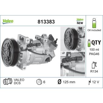 Compresseur, climatisation VALEO 813383