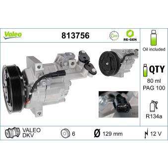 Compresseur, climatisation VALEO 813756