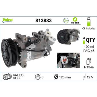 Compresseur, climatisation VALEO 813883