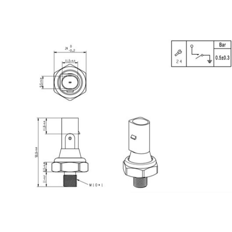 Indicateur de pression d'huile MAGNETI MARELLI 510050010500 - Visuel 1
