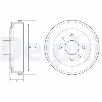Tambour de frein DELPHI BF570