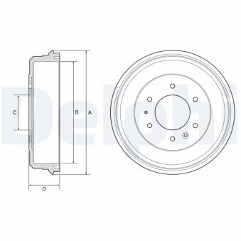 Tambour de frein DELPHI