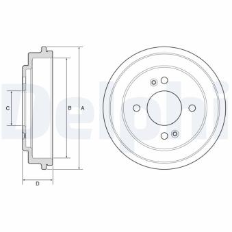 Tambour de frein DELPHI BF612