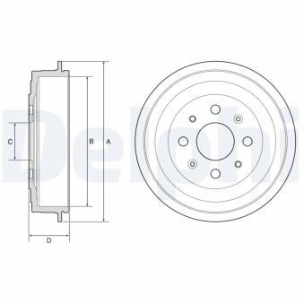 Tambour de frein DELPHI