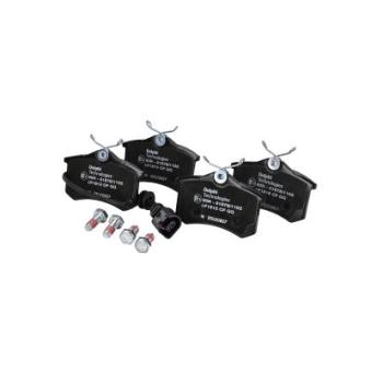 Jeu de 4 plaquettes de frein arrière DELPHI LP1815