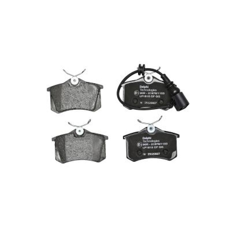 Jeu de 4 plaquettes de frein arrière DELPHI LP1815 - Visuel 1