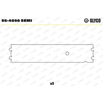 Coussinet de palier, bielle GLYCO 55-4856 SEMI