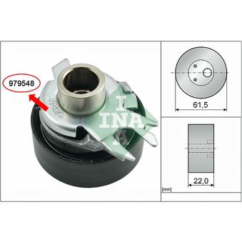 Poulie-tendeur, courroie crantée INA