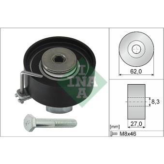 Poulie-tendeur, courroie crantée INA 531 0813 10
