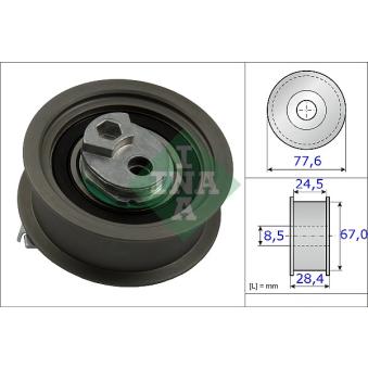 Poulie-tendeur, courroie crantée INA 531 0851 10