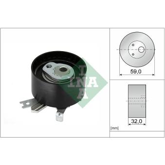 Poulie-tendeur, courroie crantée INA 531 0906 10