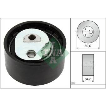 Poulie-tendeur, courroie de distribution INA