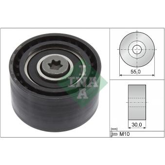 Poulie renvoi/transmission, courroie de distribution INA 532 0874 10