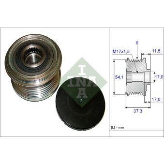 Poulie roue libre, alternateur INA