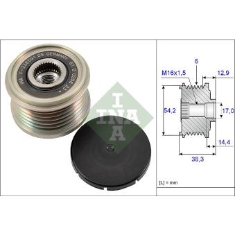 Poulie roue libre, alternateur INA