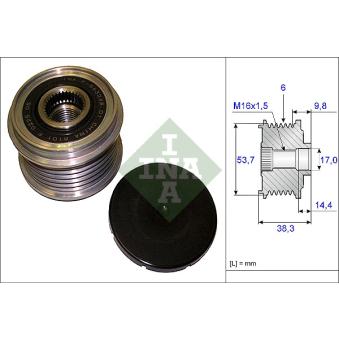 Poulie roue libre, alternateur INA