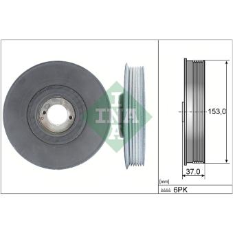 Poulie, vilebrequin INA 544 0039 10