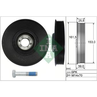 Kit de poulies, vilebrequin INA 544 0039 20