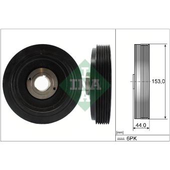 Poulie, vilebrequin INA