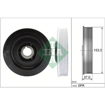 Poulie, vilebrequin INA