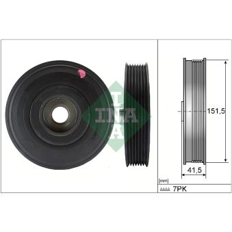 Poulie, vilebrequin INA