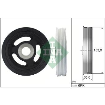 Poulie, vilebrequin INA