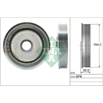 Poulie, vilebrequin INA