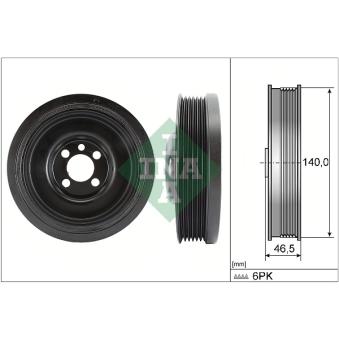 Poulie, vilebrequin INA