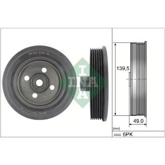 Poulie, vilebrequin INA