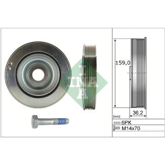 Kit de poulies, vilebrequin INA